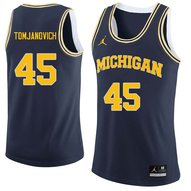 Men #45 Rudy Tomjanovich Michigan Wolverines College Basketball Jerseys Sale-Navy - Click Image to Close